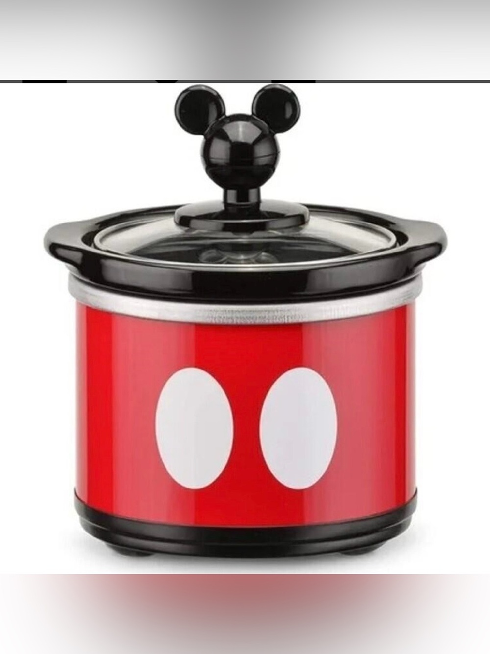 Disney Mickey Mouse Mini Crock Pot .65 Qt Slow Cooker w/ Stoneware Insert NEW